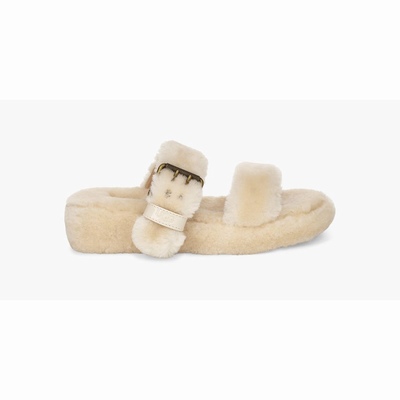 Chinelos UGG Fuzz Yeah Mulher Bege | PT-EWVMI